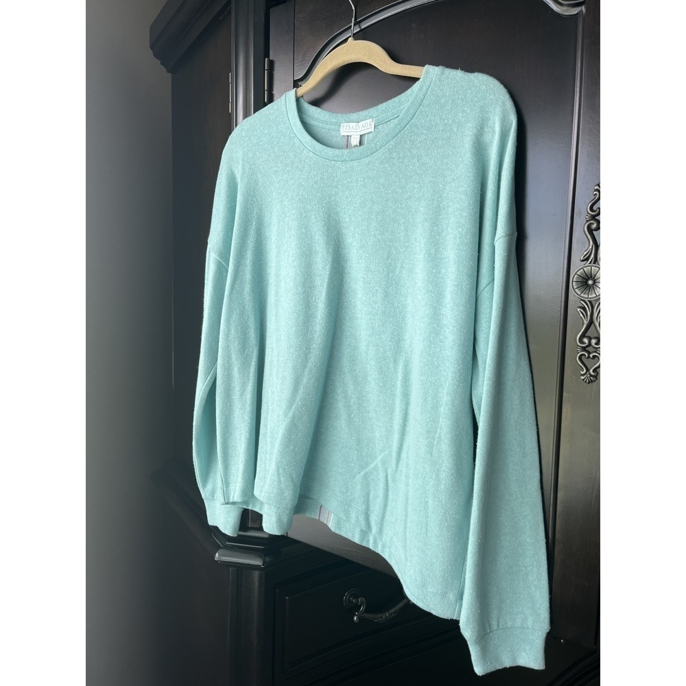 P.J. Salvage Long Sleeve Top, Color Sea Spray, Size Medium